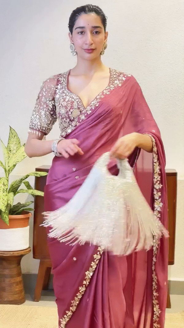 Women Embroidered Soft Silk Saree - Image 3